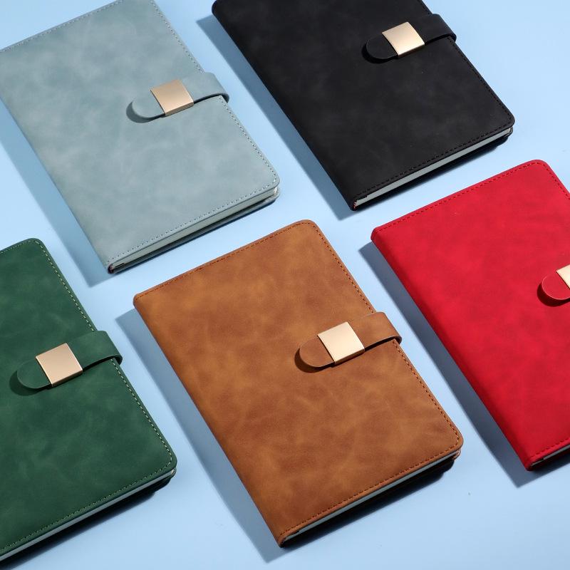 A5 Buckle Notebook Gift Set with Logo - Business, Teacher, or Work Diary
