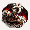1pc Black Dragon with Sword Automatic Opening and Closing Umbrella - Small Umbrella Suitable for Various Occasions N006