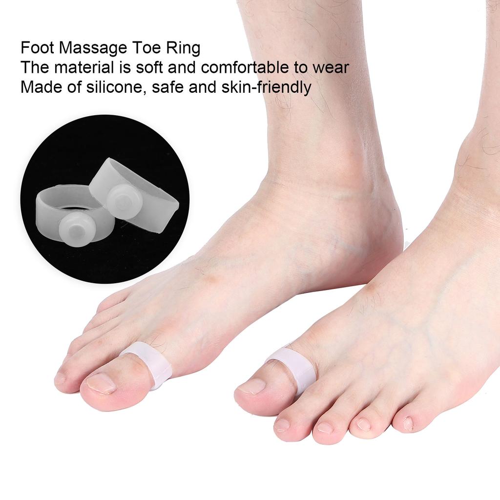 Foot Massage Toe Ring Silicone Weight Loss Toe Ring Magnetic Therapy Slimming Toe Ring