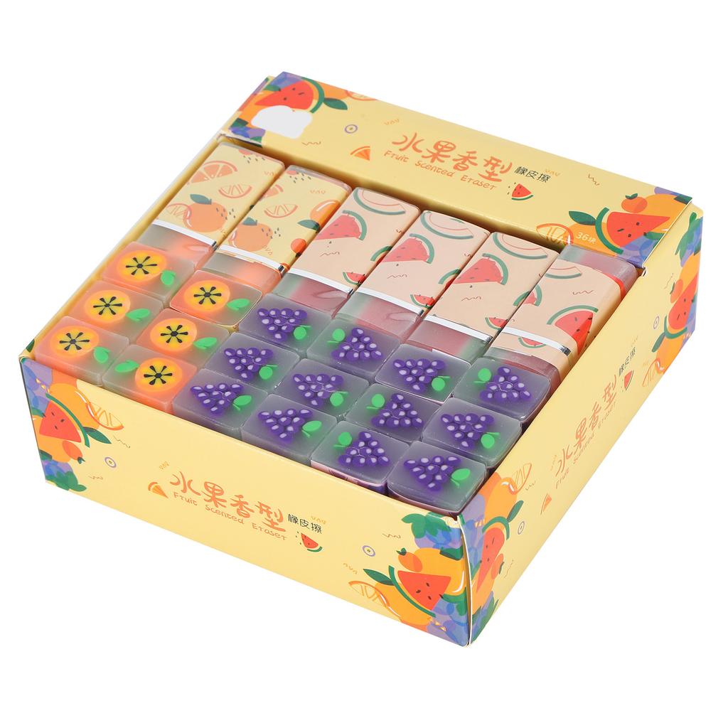 Cartoon Fruit Pattern Eraser Fragrant Cute Exquisite Eraser Set for Kids Students