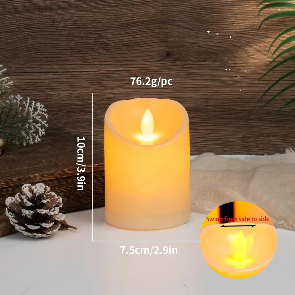 LED Swing Flame Candle: Slanted Mouth Design for Weddings, Cafes, Clubs, and Decor