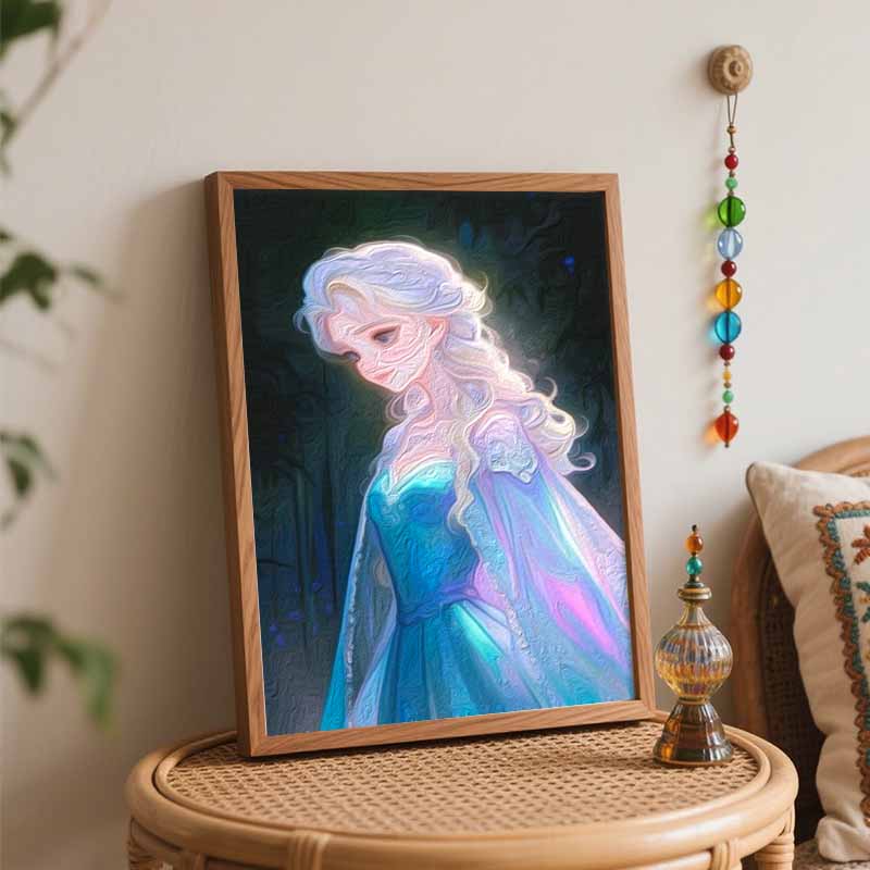 Disney Elsa Oil Painting Art Set Handmade Diy Gift Home Decoration.