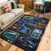 Steampunk Airship Gallery Pattern Rug Floor Mat for Living Room or Bedroom Soft and Comfortable Carpet a Gift for Birthday and Holiday.