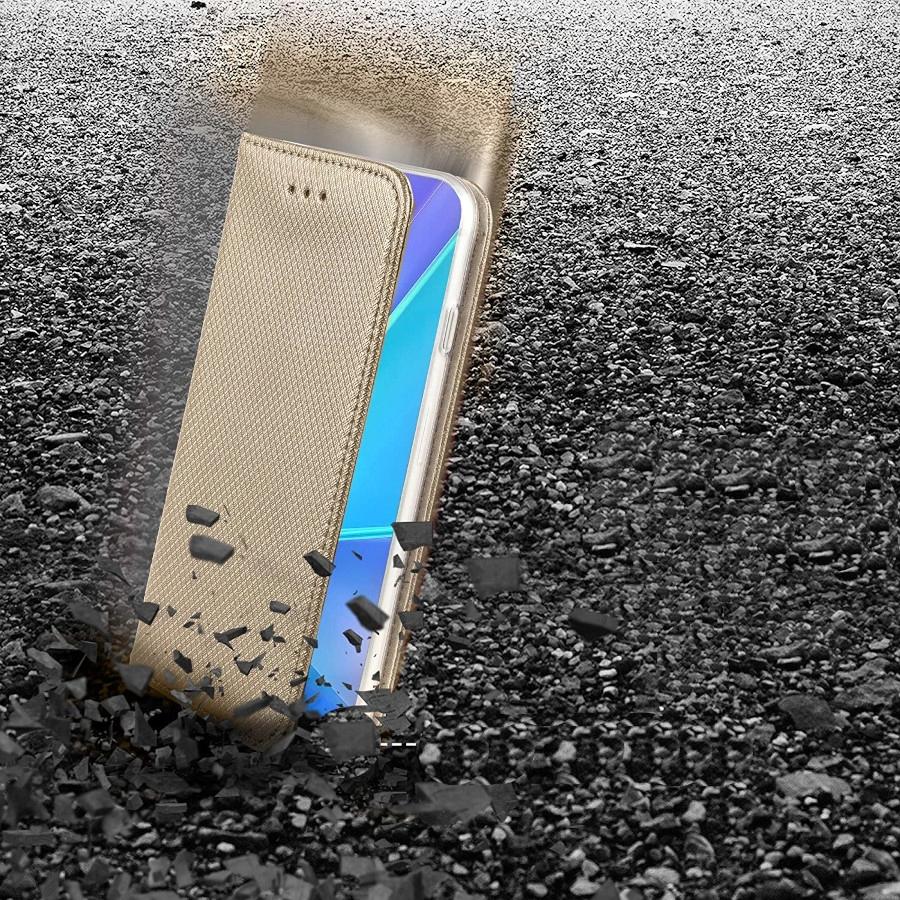 Case for Samsung Galaxy M15 5G SMART MAGNET BOOK CASE GOLD + GLASS