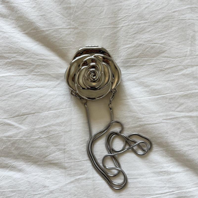 

Acrylic flower dinner bag women s new fashion niche versatile messenger chain box bag