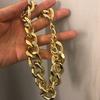 Punk Miami Cuban Choker Necklace Collar Statement Hip Hop Big Chunky Aluminum Gold Color Thick Chain Necklace Women Zircon