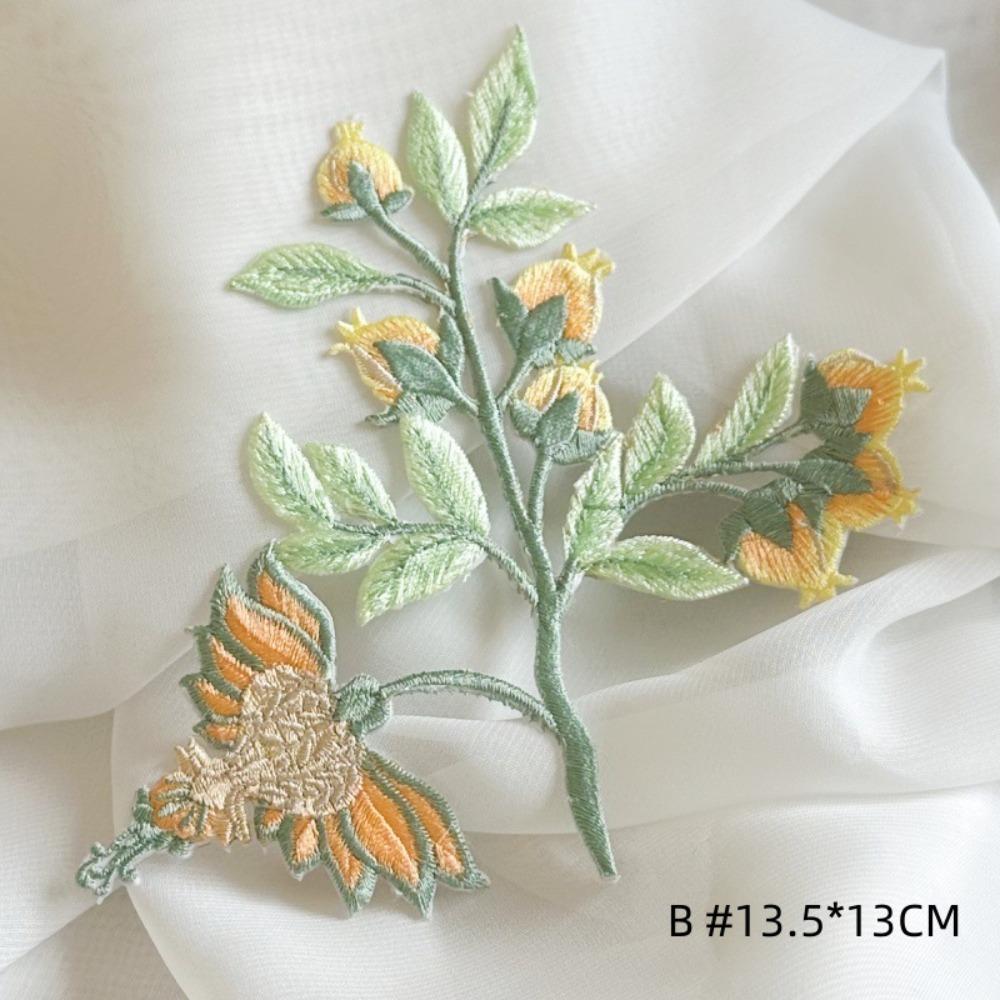 Elegant Iron-On Patches Stylish Floral Patches Decorative Embroidery Appliques  Clothing Decoration