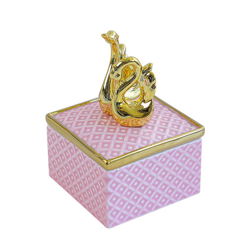Nordic Ceramic Jewelry Box - Creative Girly Desktop Souvenir & Decorative Ornament