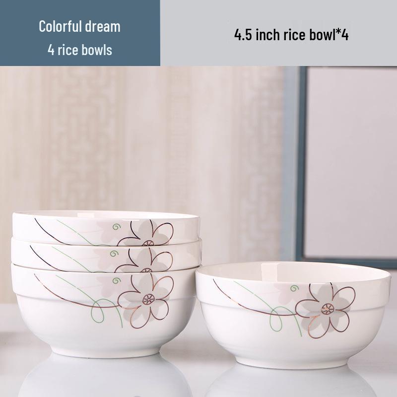 2026 Stylish 8-Piece Dinnerware Set: Plates, Bowls & Chopsticks for Student Dorms
