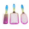 3pcs Gradient Electroplating Paddle Hairbrush Set Detangling Hair Brush Set Air Cushion Comb Nylon