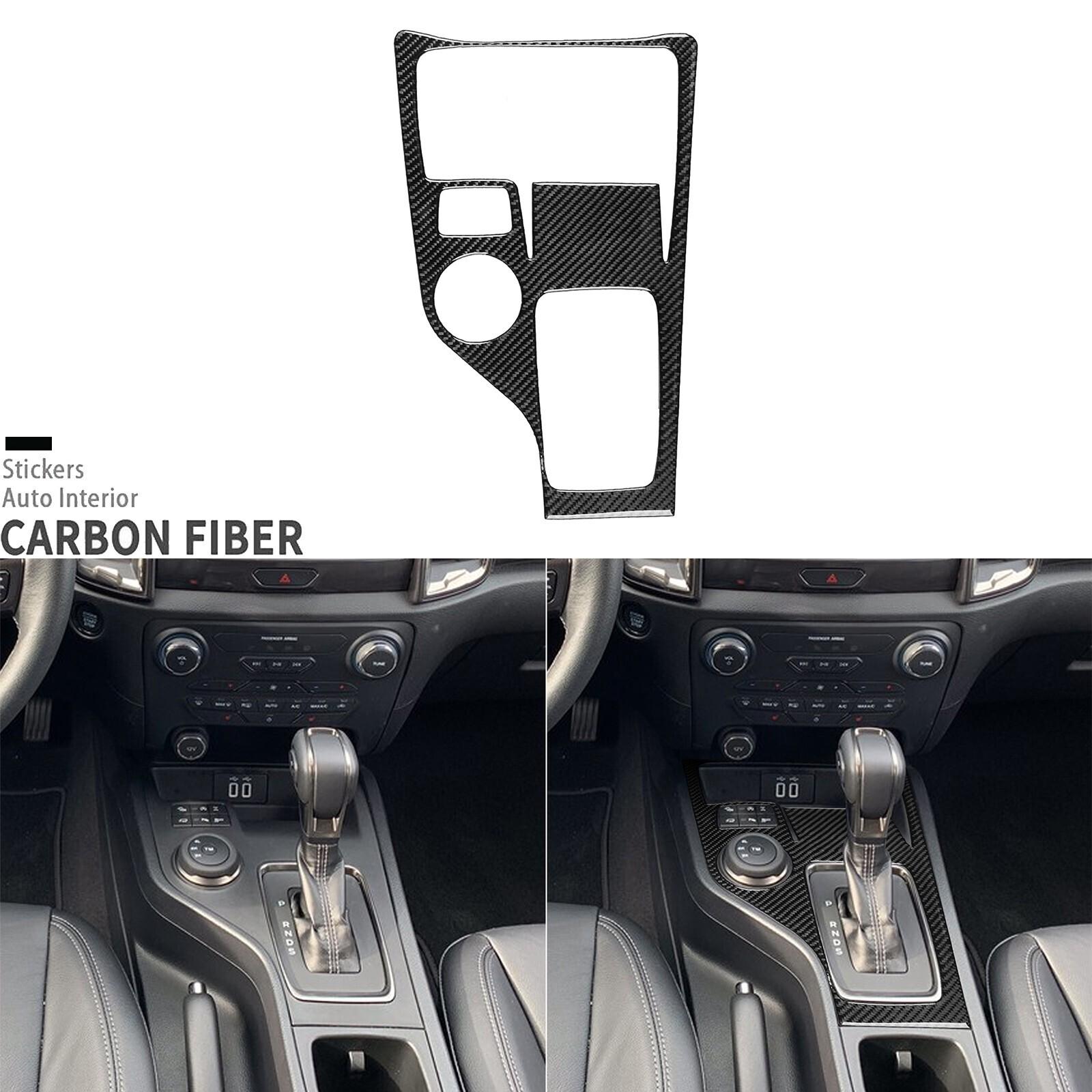 1x For Ford Ranger Sport - Carbon Fiber Console Gear Shift Panel Cover