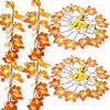 Solar LED Maple Leaf & Pumpkin String Lights for Indoor/Outdoor Holiday Décor - Halloween & Christmas