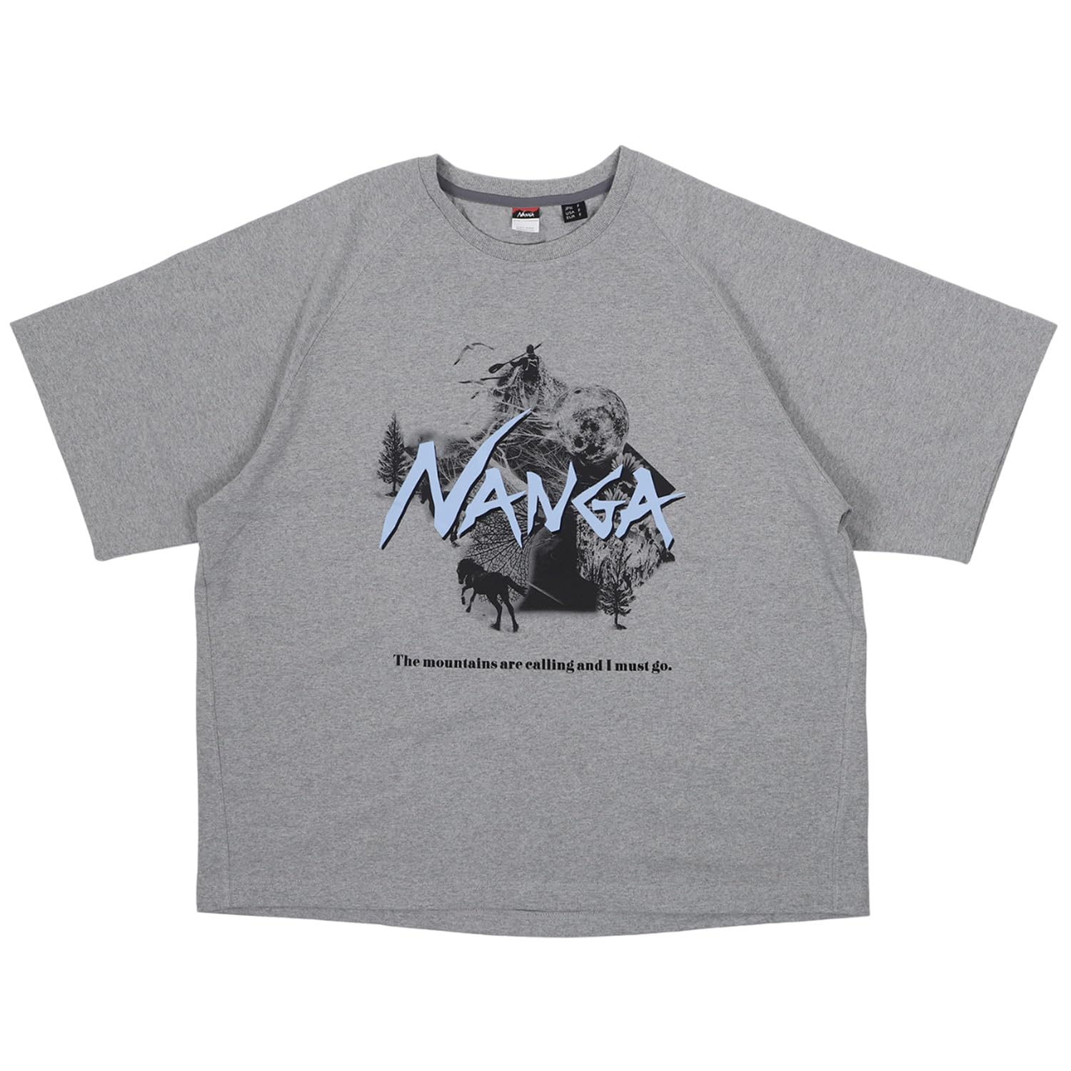 

NANGA ECO HYBRID ECHO TEE Short Sleeve Light Grey T-Shirt, (L.GRY)