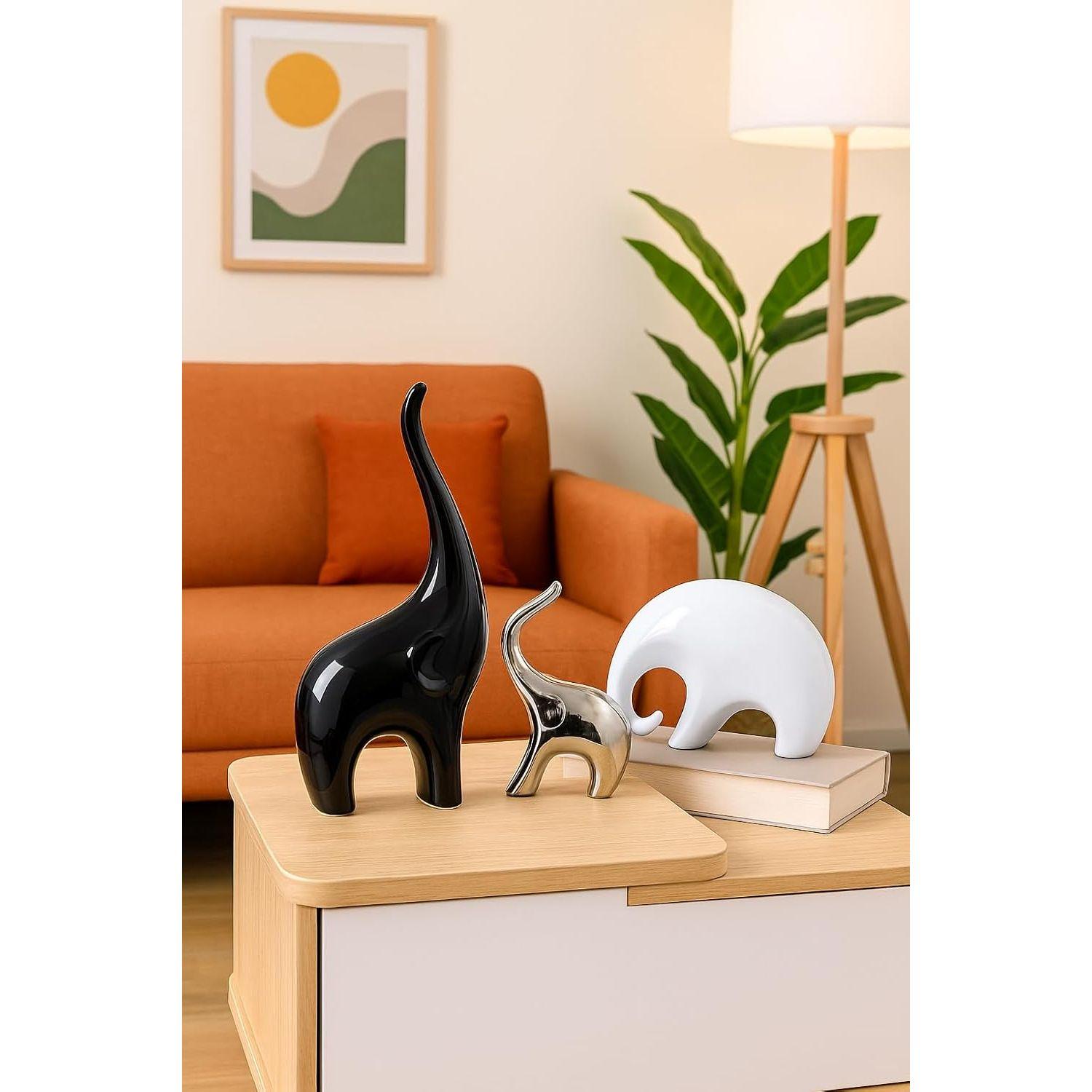 

Большое Роскошное Трио Слонов | Символ Мудрости и Процветания | Элегантный Набор для Изысканной Эстетики – Упаковка из 3 штук, Разноцветный