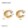 Youthway Zirconia Geometric C-Shape Earrings Stainless Steel Daily Ears Jewelry Wholesale High Quality Chic C-Shape Earrings
