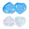 Silicone Mold for Earring Pendant Holographic Skull Heart Earring Resin Mold Skull Head Shape Earring Charm Epoxy Molds