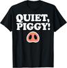 Quiet Piggy Vintage Style Funny Farm Animal Graphic Unisex T-Shirt