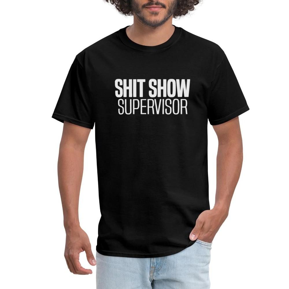 Смешная мужская футболка с саркастическим принтом  Супервайзер хаоса 3XL