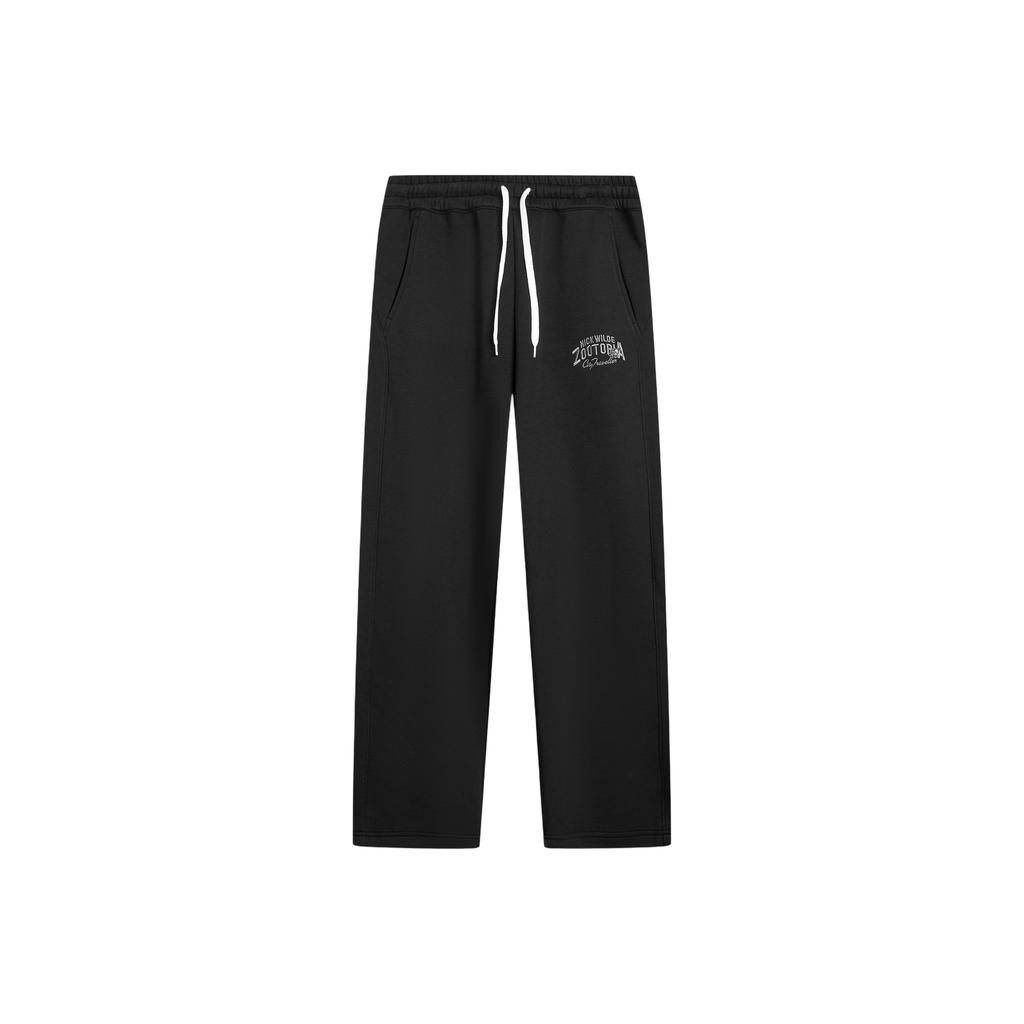 Li-Ning Loose Fit Letter Embroidery Pattern Mid Waist Knitted Sports Pants Men Bottoms AKLV907-4