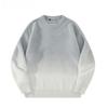 Men's High-End Gradient Color Sweater - Velvet, Round Neck, Long Sleeve Knit Pullover for Autumn/Winter.