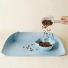Pet Bowl Mat, Waterproof Pet Feeding Mat, Faux Leather Cat Food Mat with Raised Edges, Non Slip Spill Proof Food Mat for Cats Small Dogs