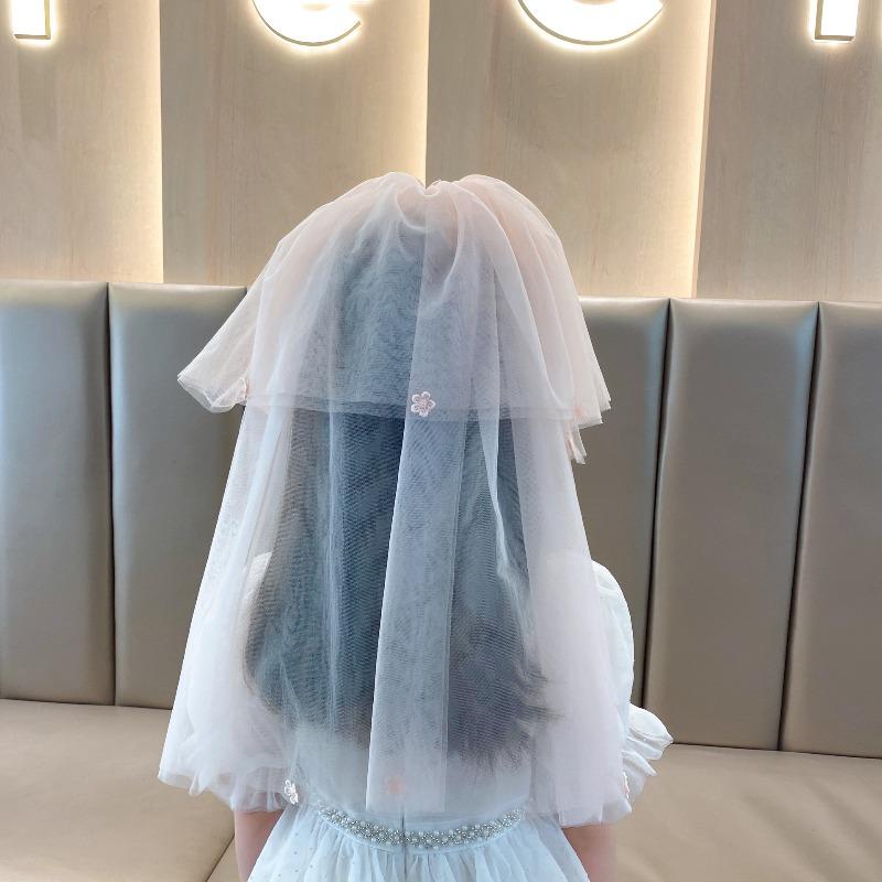 Cute Elsa Princess Headband for Girls: Tiara + Veil Hair Accessory—Perfect for Toddlers & Kids, Daily Wear & Party Photo Shoots!
