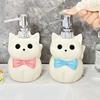 370ml Cat ceramic hand sanitizer bottle press lotion shampoo conditioner shower gel sub bottled bathroom accessories  dispenser