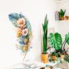 Feather Bouquet Wall Stickers, Removable Self-Adhesive Decals for Bedroom Background Door Home Decor