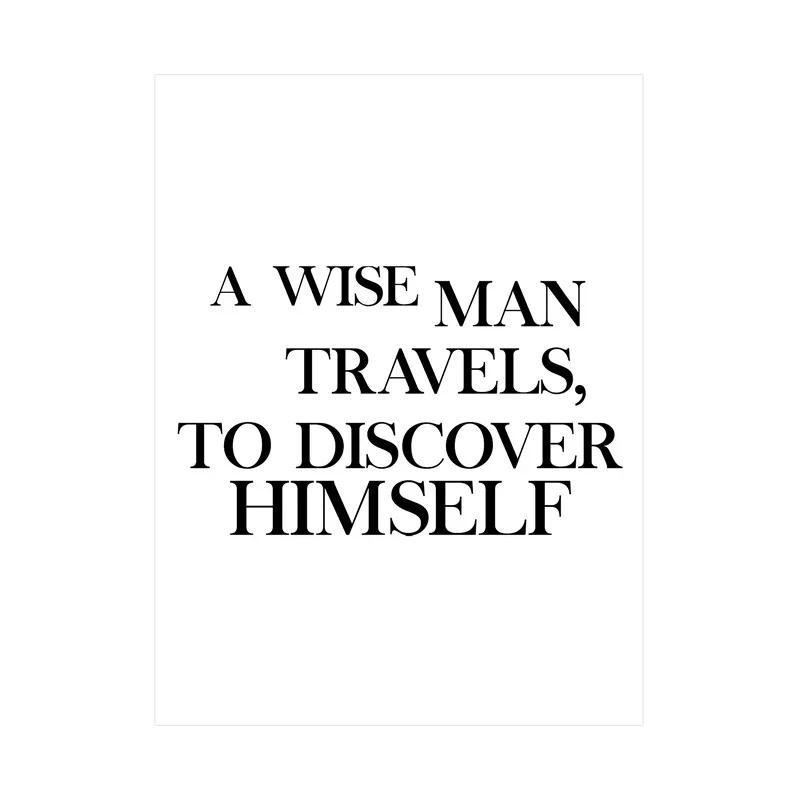 Minimalism English Sentences Inspirational Words Poster Canvas Print Painting Wall Art Picture Living Room Office Decor
