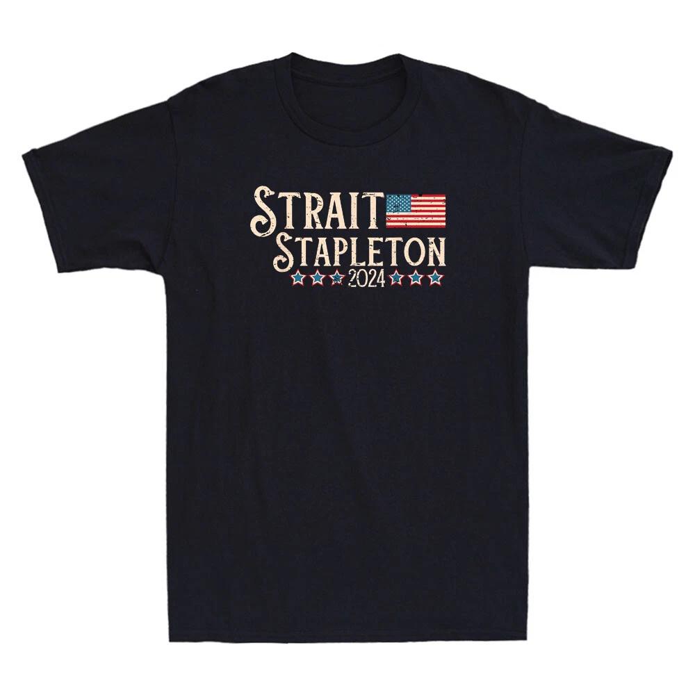 Men s and Women s T-shirts Strait Stapleton 2024 American Flag Country Festival Concert Retro S