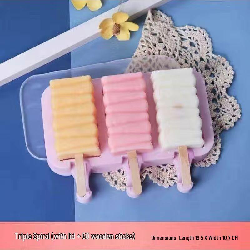 Silicone DIY Popsicle and Cheese Stick Mold - Ice Cream & Ice Cube Tray for Kids