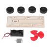 Wooden Electric Wind Car Model Fan Blade Motor Science Teaching Aids Educational Car Toy for Kids
