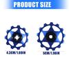 Smooth Durability Jockeys Wheel Guides Bearing Jockeys Pulley Rear Derailleur for Enhancing Bicycles Shifting Efficiency