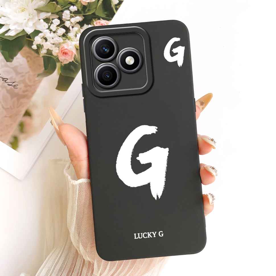 For Honor X8d 4G 6.77" Case Fashion Letters A-Z Full Protection Silicone Back Cover For Honor X8d X8D 4G Phone Cases Fundas