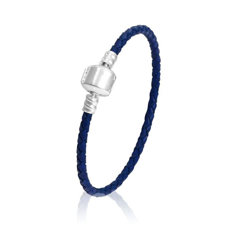 Stylish Unisex Braided Leather Bracelet With Durable Titanium Steel Magnetic Clasp