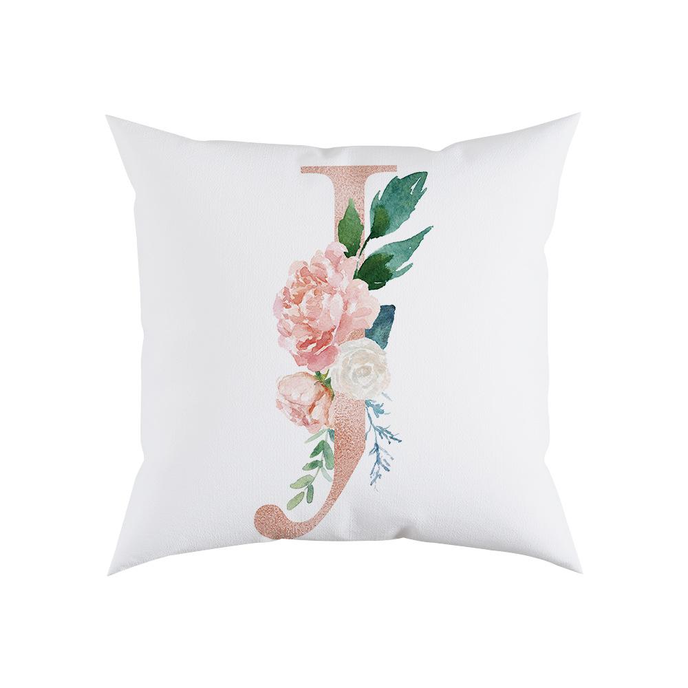 Pillow Sofa Cushion Home Office Cushion Letter Flower Pillow Bedside Backrest Car Pillow Cover