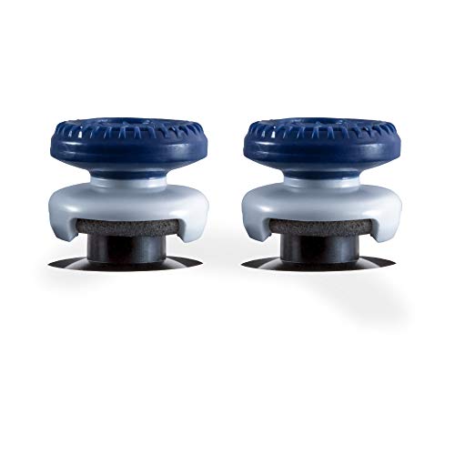 KontrolFreek Call of Duty: Warzone Performance Thumbsticks for PlayStation 4 (PS4) and PlayStation 5 (PS5) | 2 High-Rise, Hybrid| Blue/Gray