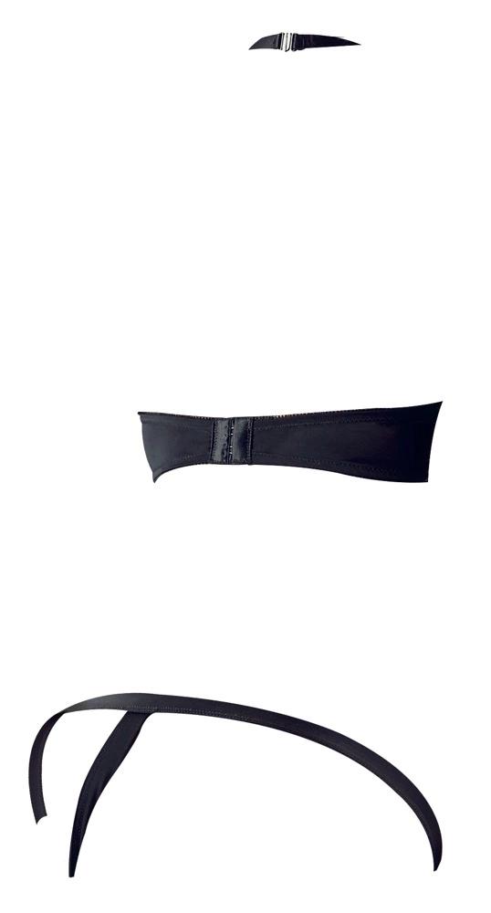 Cottelli LINGERIE - Sexy Open Bra + Thong Black 75B/S