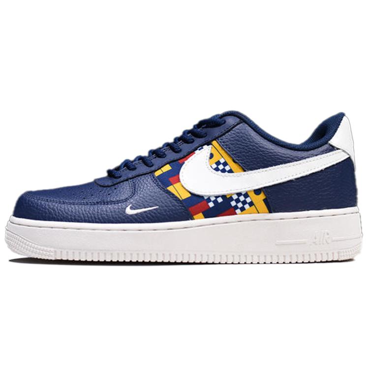 

Новые Nike Air Force 1 07 LV8 Nautical Покрытие с защитой от скольжения Низкий верх Обувь для скейтбординга GS Белый Синий Желтый AR5583-400 36.5