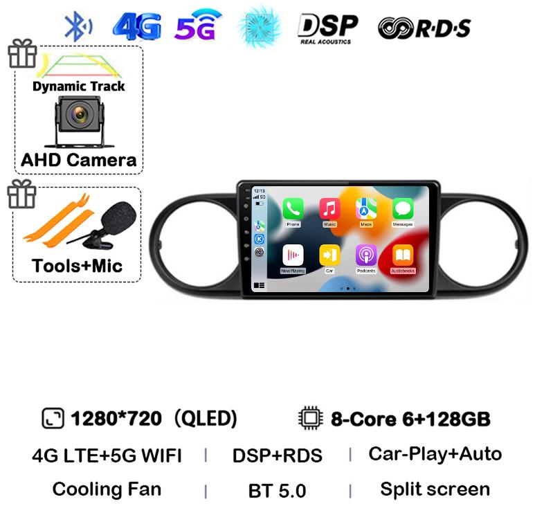 Android 14 Carplay Auto For Toyota Corolla Rumion Tacoma Car Radio Multimedia Navigation GPS BT Video Player Stereo Autoradio 4G