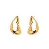 Elegant Geometric Water Drop Earrings - Bright Surface, Hollow Design, Versatile Style for Women