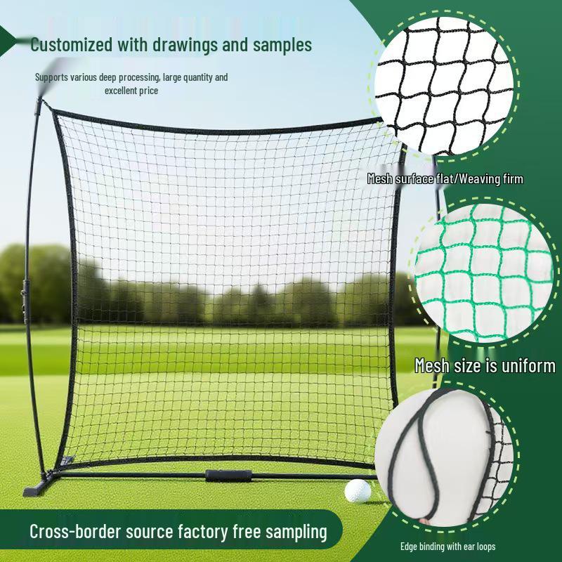 Indoor/Outdoor Golf Practice Net: Knotless, Green Enclosure for Golf and Baseball