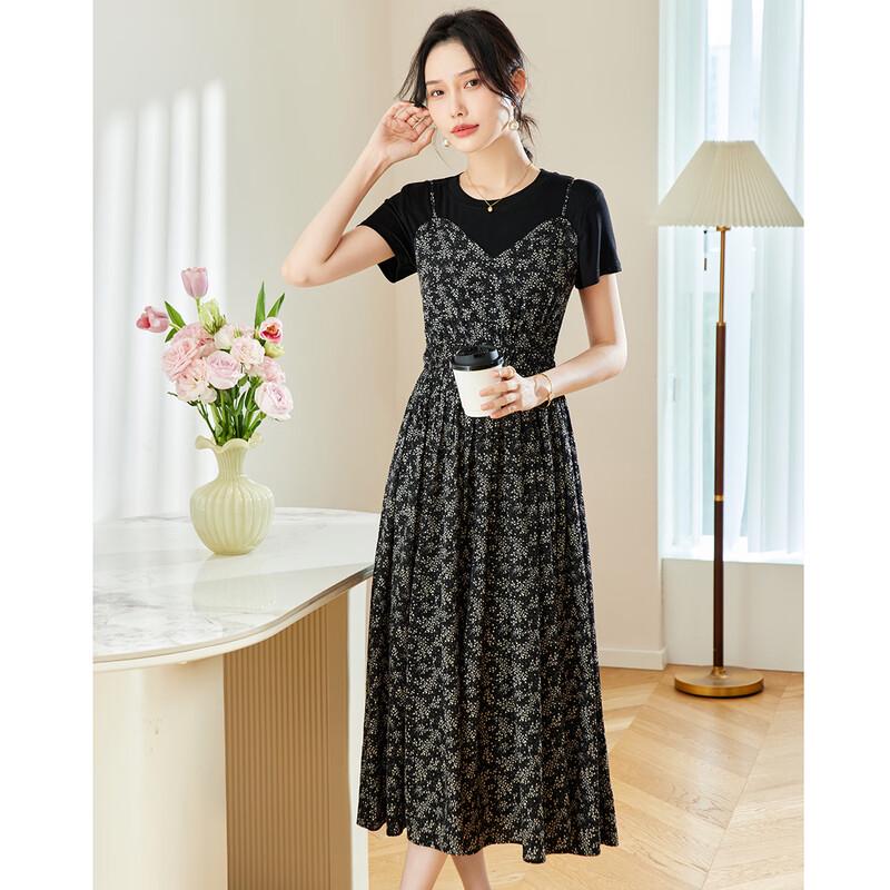 TERRE BLEUE Women s Summer T-Shirt & Camisole Dress Set M