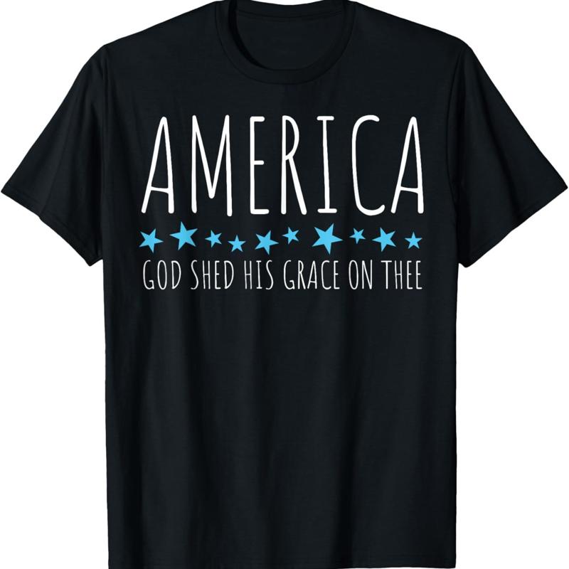 T-shirt America God Shed His Grace On Thee S разноцветный