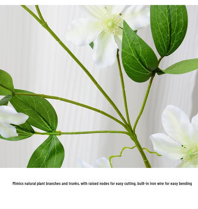 Artificial Clematis Wedding Arrangement for Home, Photography, Ornaments, and Courtyard Decor