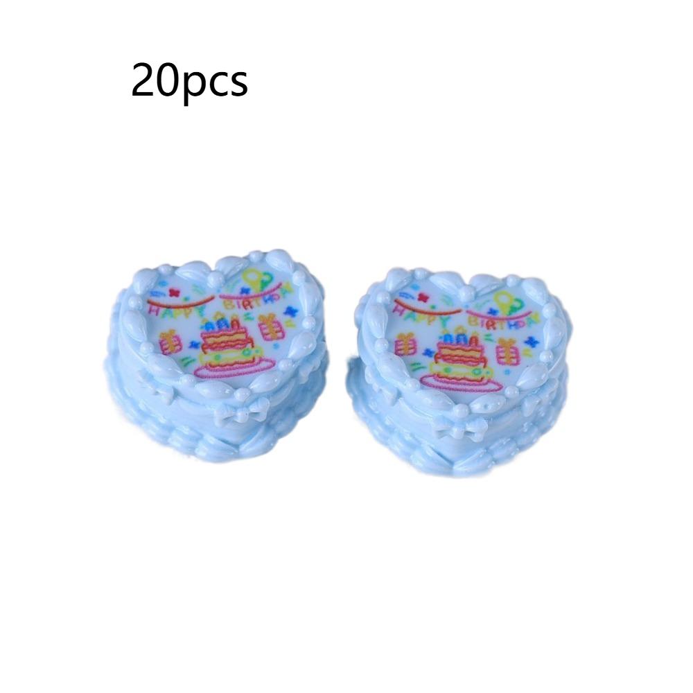 20pcs DIY Simulation Cake Handmade Miniature Food Toys Kawaii Doll Accessories  Art Supply