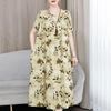 Abiti eleganti taglie forti per donna Abito lungo vintage a maniche corte allentato casual