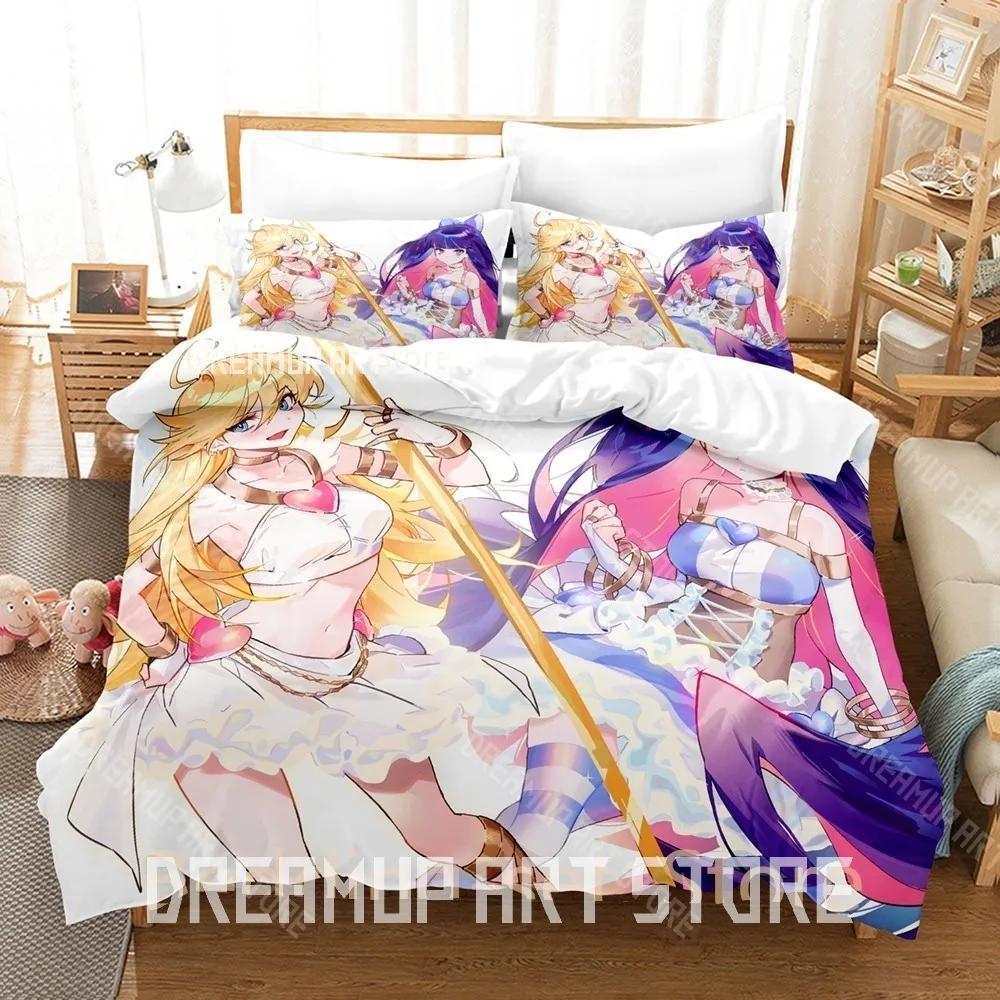 3D Print Panty And Stocking Bedding Set Single Twin Full Queen King Size Bed Set Adult Kid Bedroom Duvetcover Sets Anime Be