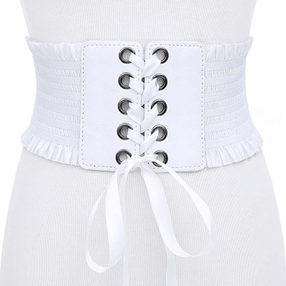 Polyester Elastic Pleated Cummerbunds Strap Rope Elastic High Wide Belt Wide Corset Waistband  Gift