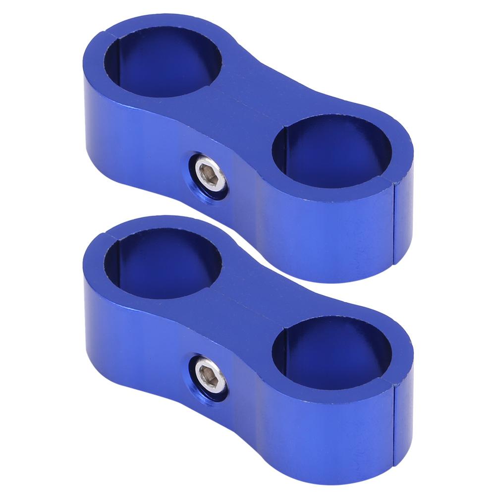 

2Pcs AN6 Braided Hose Separator Clamp Fitting Adapter Bracket Universal Blue синий